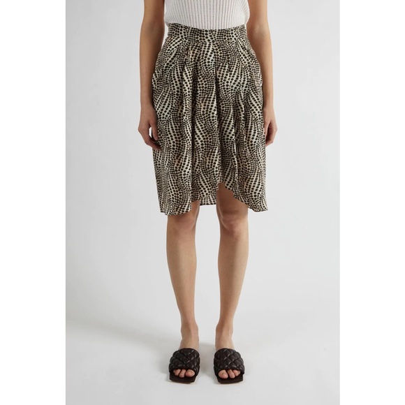 NWT Isabel Marant Abstract Ju Igina Asymmetrical Skirt Silk Pockets - Picture 5 of 9